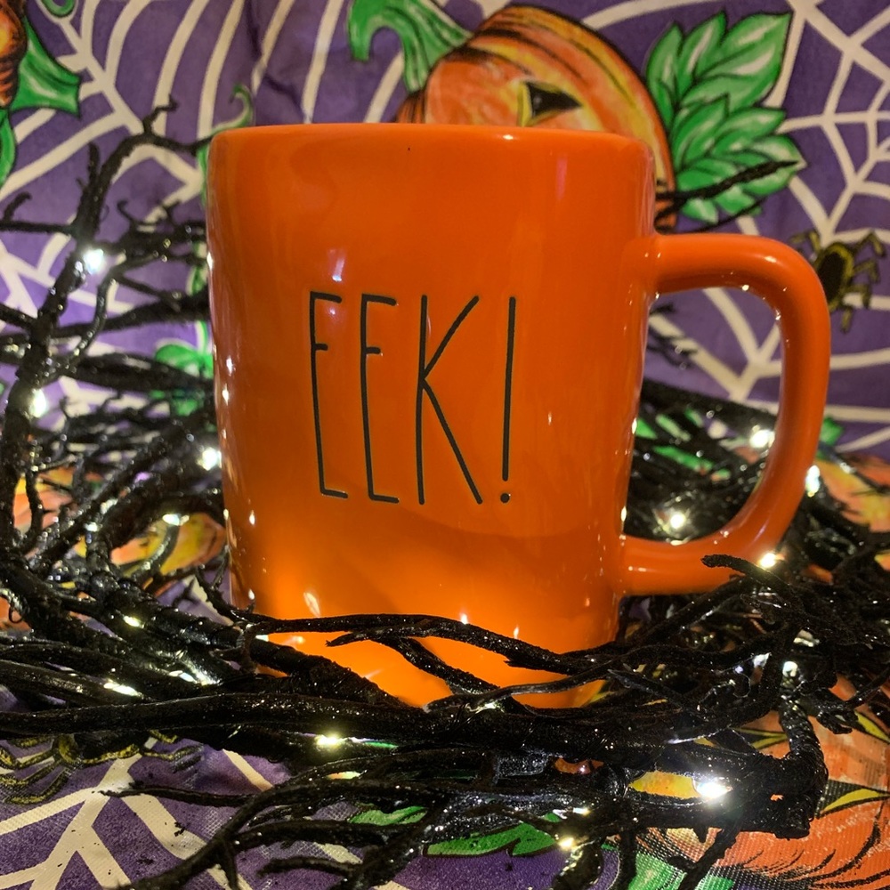 Rae Dunn Eek! Orange Mug